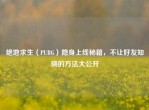 绝地求生（PUBG）隐身上线秘籍，不让好友知晓的     大公开