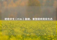 绝地求生（PUBG）新规，重塑游戏竞技生态