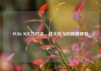 PUBG M火力对决，战火纷飞的极致体验