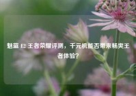 魅蓝 E2 王者荣耀评测，千元机能否带来畅爽王者体验？