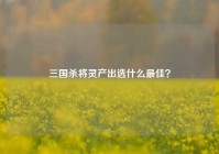三国杀将灵产出选什么最佳?