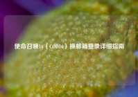 使命召唤16（COD16）换邮箱登录详细指南