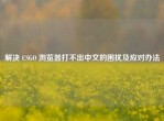 解决 CSGO 浏览器打不出中文的困扰及应对办法