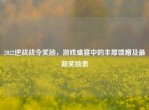 2022逆战战令奖励，游戏盛宴中的丰厚馈赠及最新奖励表