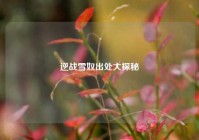 逆战雪奴出处大探秘