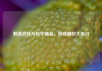 刺激战场与和平精英，游戏偏好大探讨