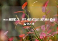 Steam界面特点，探寻打造极致游戏沉浸体验的设计之道