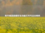 和平精英隐藏好友功能打开     全解析