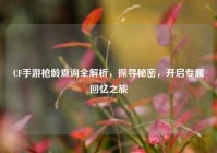 CF手游枪龄查询全解析，探寻秘密，开启专属回忆之旅