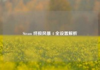 Steam 终极风暴 4 全设置解析