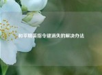 和平精英指令键消失的解决办法