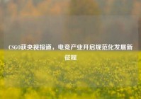 CSGO获央视报道，电竞产业开启规范化发展新征程