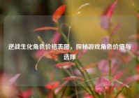 逆战生化角色价格表图，探秘游戏角色价值与选择