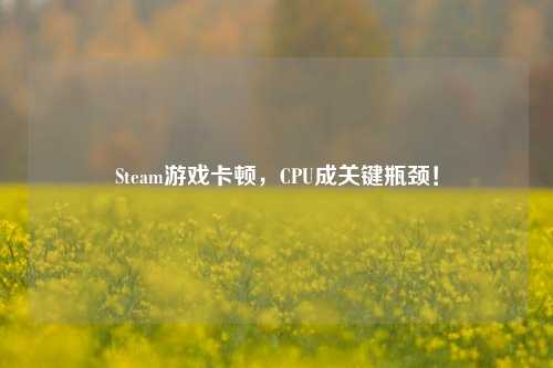 Steam游戏卡顿，CPU成关键瓶颈！