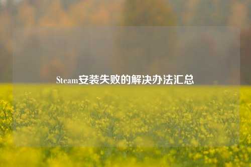 Steam安装失败的解决办法汇总