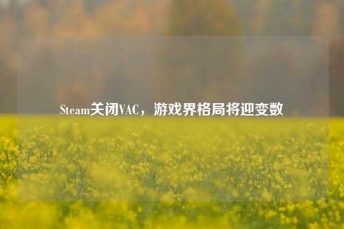 Steam关闭VAC,游戏界格局将迎变数