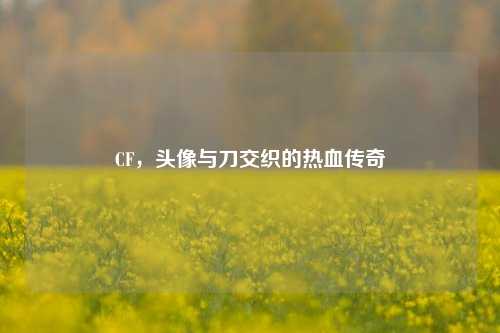 CF，头像与刀交织的热血传奇