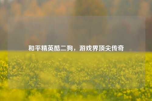 和平精英酷二狗，游戏界顶尖传奇