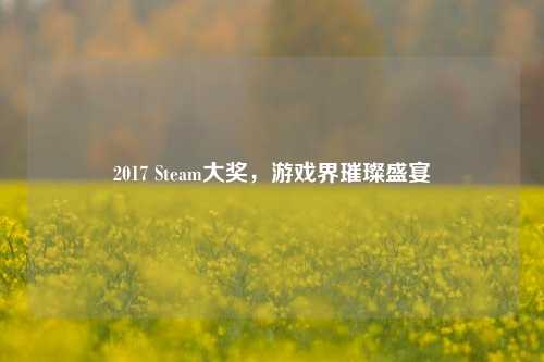 2017 Steam大奖,游戏界璀璨盛宴