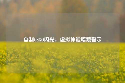 自制CSGO闪光，虚拟体验暗藏警示