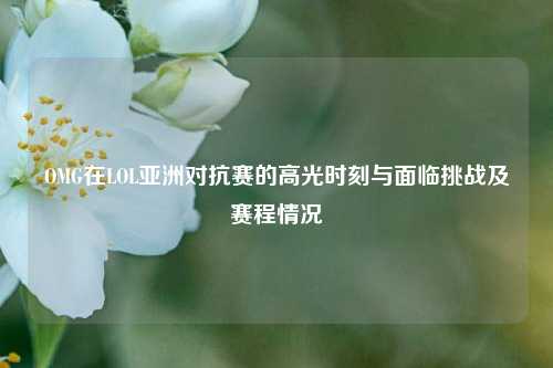 OMG在LOL亚洲对抗赛的高光时刻与面临挑战及赛程情况