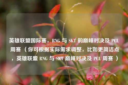 英雄联盟国际赛,RNG 与 SKT 的巅峰对决及 PCL 周赛 (你可根据实际需求调整,比如更简洁点,英雄联盟 RNG 与 SKT 巅峰对决及 PCL 周赛 )