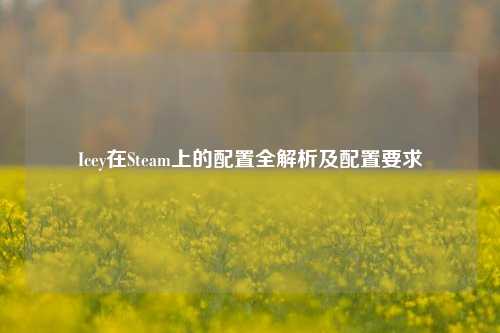 Icey在Steam上的配置全解析及配置要求