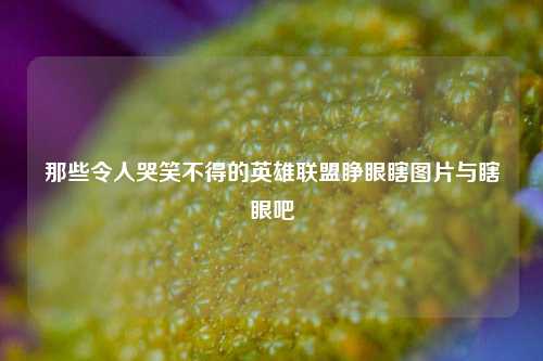 那些令人哭笑不得的英雄联盟睁眼瞎图片与瞎眼吧
