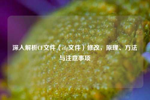 深入解析CF文件(cfg文件)修改,原理、 与注意事项