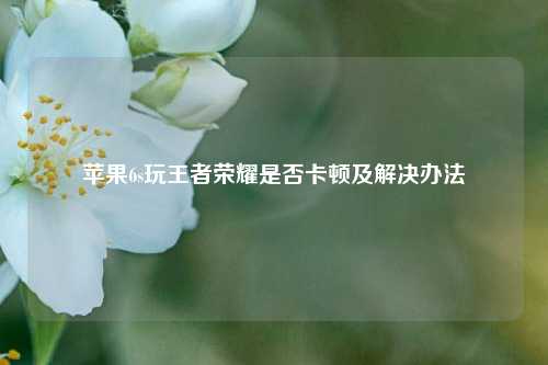 苹果6s玩王者荣耀是否卡顿及解决办法