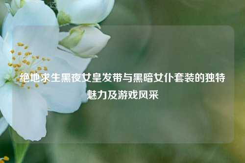 绝地求生黑夜女皇发带与黑暗女仆套装的独特魅力及游戏风采
