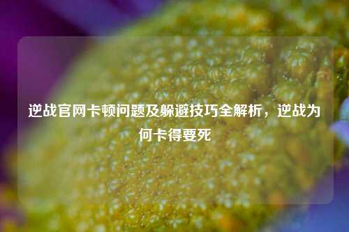 逆战官网卡顿问题及躲避技巧全解析,逆战为何卡得要死