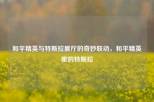 和平精英与特斯拉展厅的奇妙联动,和平精英里的特斯拉