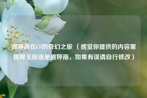 露婷雨在CF的奇幻之旅 (感觉你提供的内容里露婷玉应该是露婷雨,如果有误请自行修改)