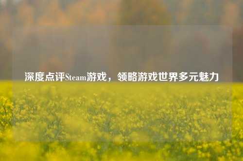 深度点评Steam游戏,领略游戏世界多元魅力