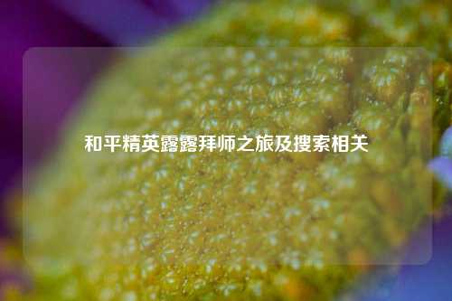和平精英露露拜师之旅及搜索相关