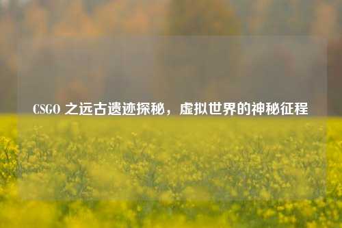 CSGO 之远古遗迹探秘,虚拟世界的神秘征程