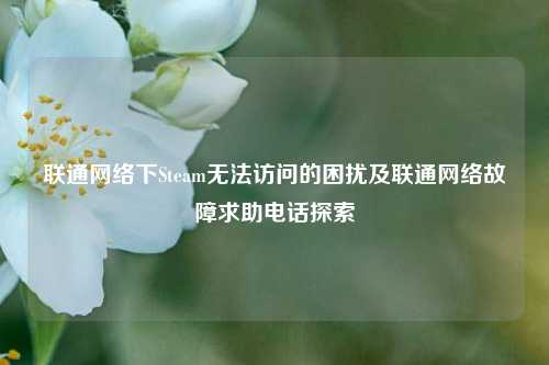 联通 下Steam无法访问的困扰及联通 故障求助 探索