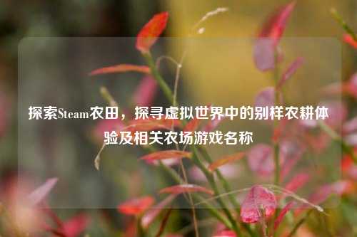 探索Steam农田,探寻虚拟世界中的别样农耕体验及相关农场游戏名称