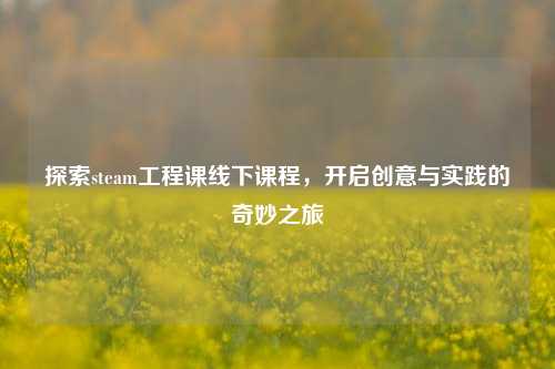 探索steam工程课线下课程,开启创意与实践的奇妙之旅