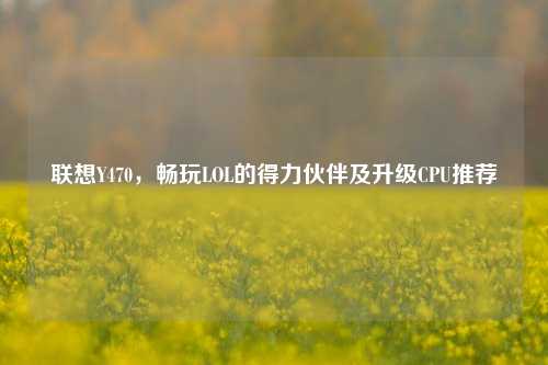 联想Y470,畅玩LOL的得力伙伴及升级CPU推荐