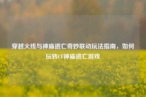 穿越火线与神庙逃亡奇妙联动玩法指南,如何玩转CF神庙逃亡游戏